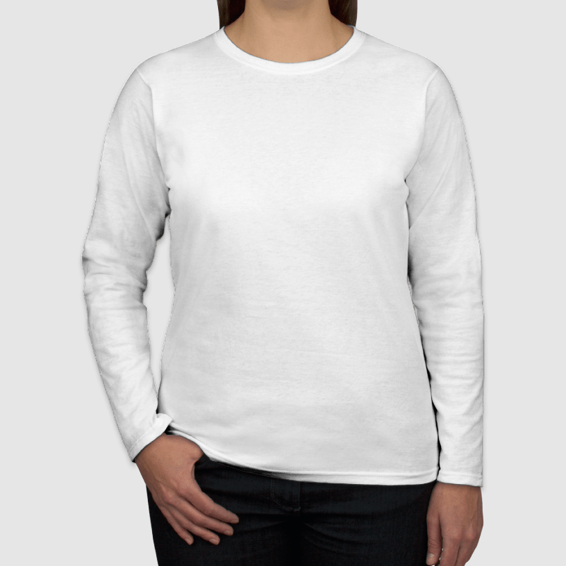 Gildan Womens 100% Cotton Long Sleeve T‑shirt
